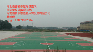 河北省邯郸市馆陶县嘉禾 国际学校硅pu篮球场